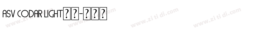 asv codar light下载字体转换